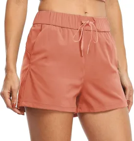 2024 Womens Golf Shorts Drawstring High Waisted Short Yoga Leggings Breathable Quick Dry Athletic Shorts with Pockets