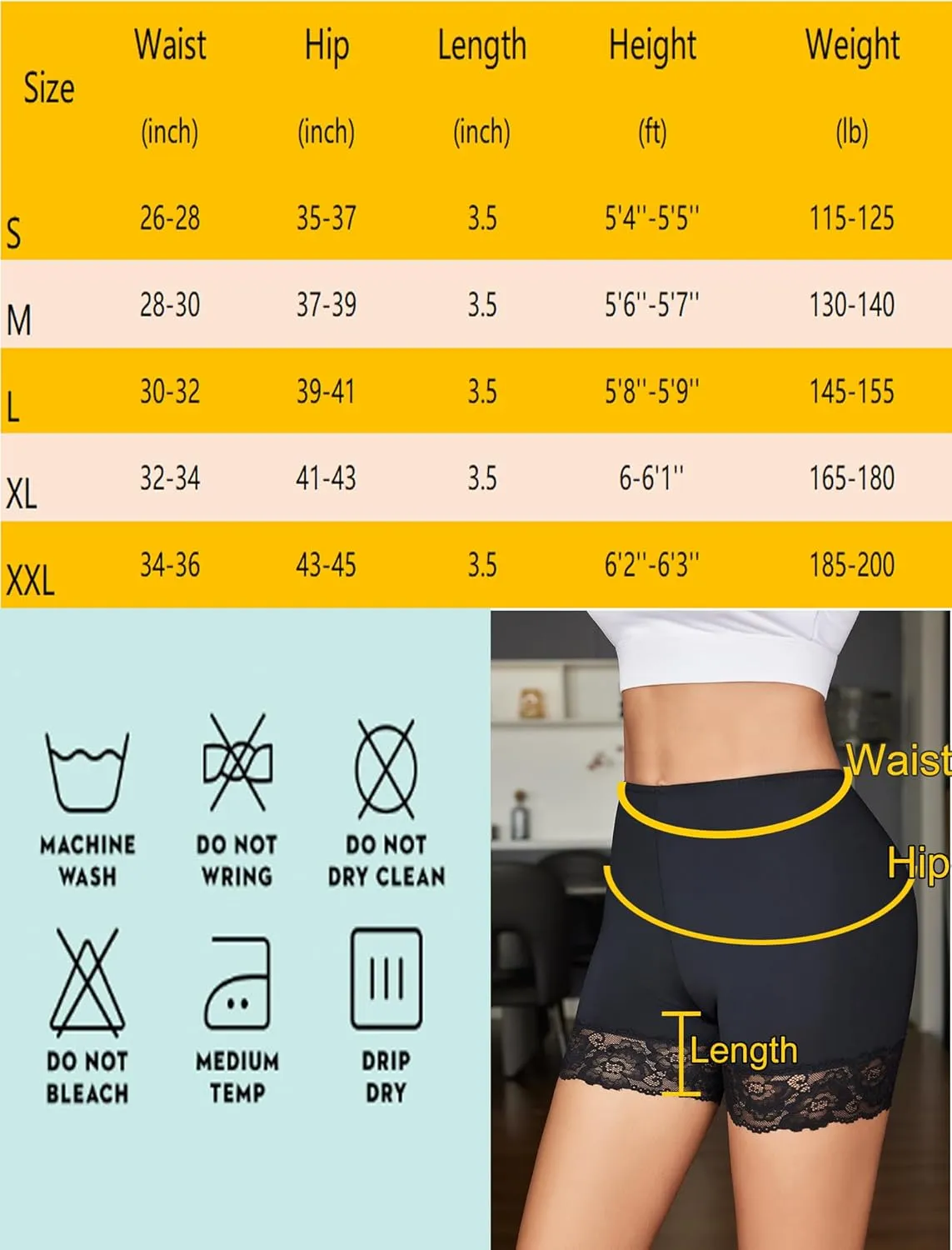 Avidlove Women's Under Shorts for Dresses Seamless Anti Chafe Underwear Smooth Boyshorts Lace Slip Shorts for Women
