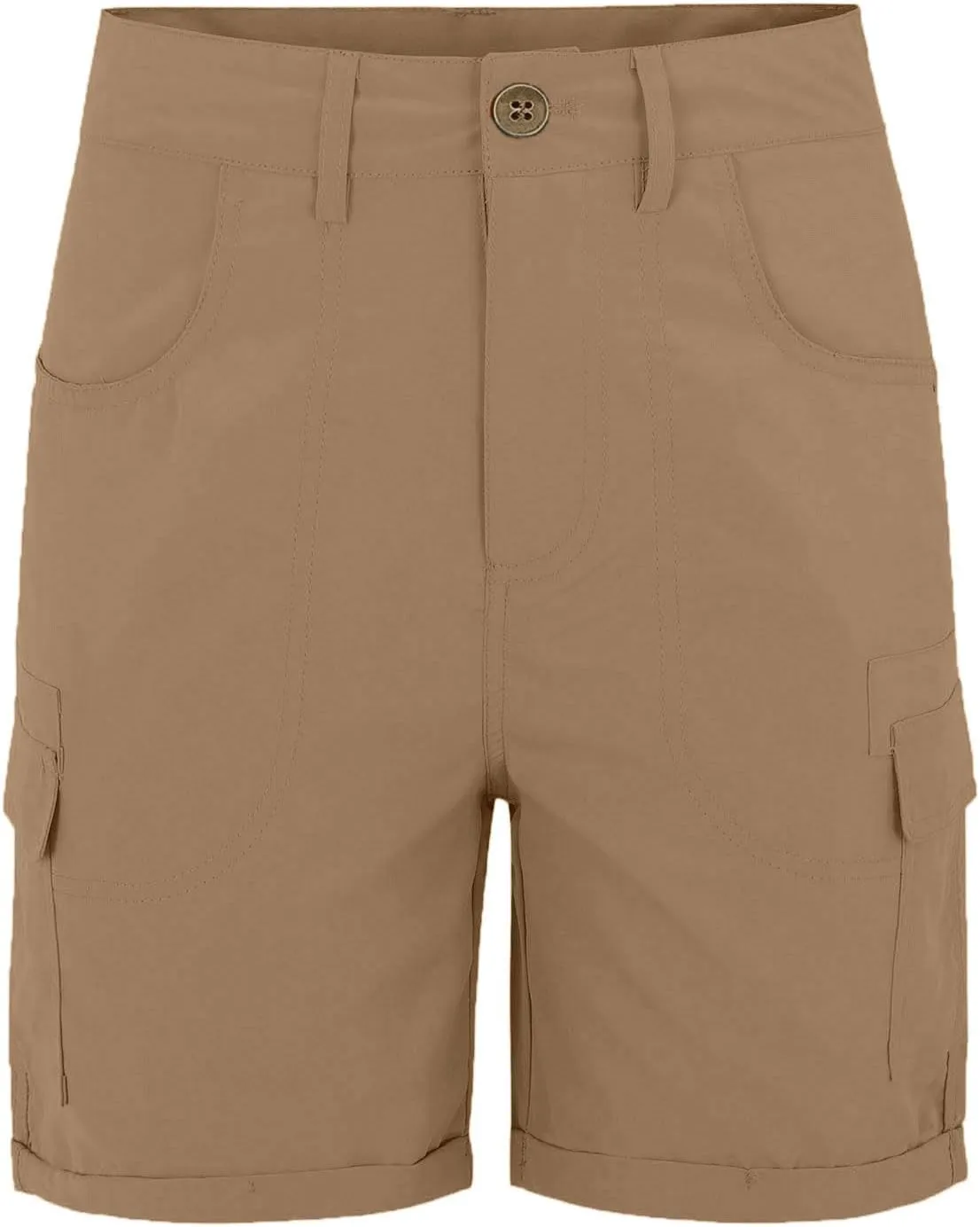 Bermuda Cargo Shorts for Women Knee Length Pockets High Waist Plus Size Shorts Summer Casual Loose Short Pants
