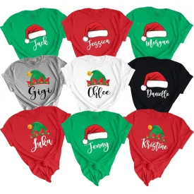 Custom Christmas Family Matching Shirts, Personalized Family Christmas T-Shirts, Holiday T-Shirt, X-Mas Gifts Group Shirts, D244