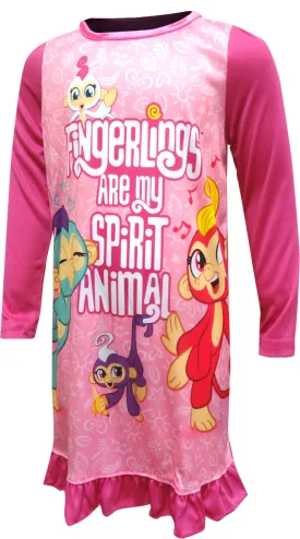 Fingerlings Are You My Spirit Animal Pink Nightgown