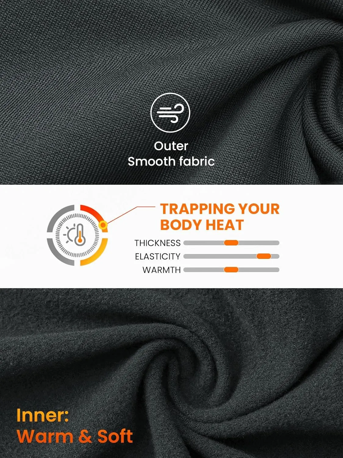 HOdo Plus Size Thermal Underwear Women Long Johns Fleece Lined Base Layer Top and Bottom Sets 1X-5X