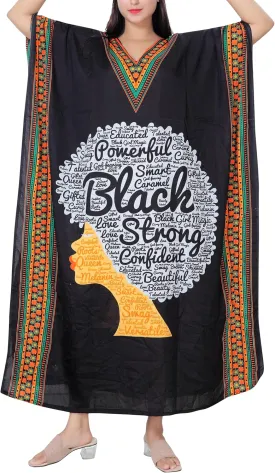 KARACHIC BY NF Women Kaftan Dress African Print Maxi Dresses for Casual wear, Lounge, Shopping, Cover Up with Headwrap