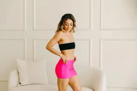 Pin Up Doll Bodycon Mini Skirt for Women Stretchy Tube Skirt with Flattering Fit Mini Low Rise Skirt for Effortless Style