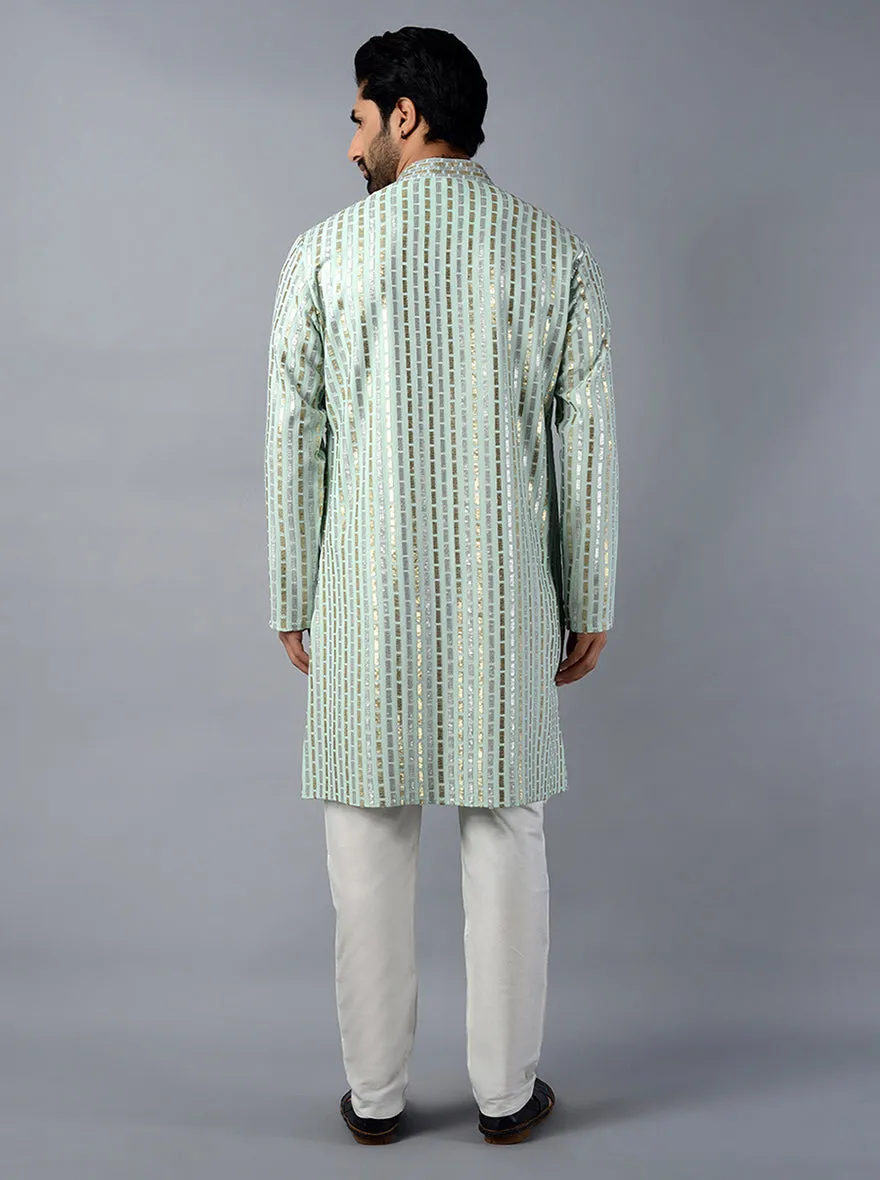 Pista Embroidered Regular Fit Kurta Pajama | TULA