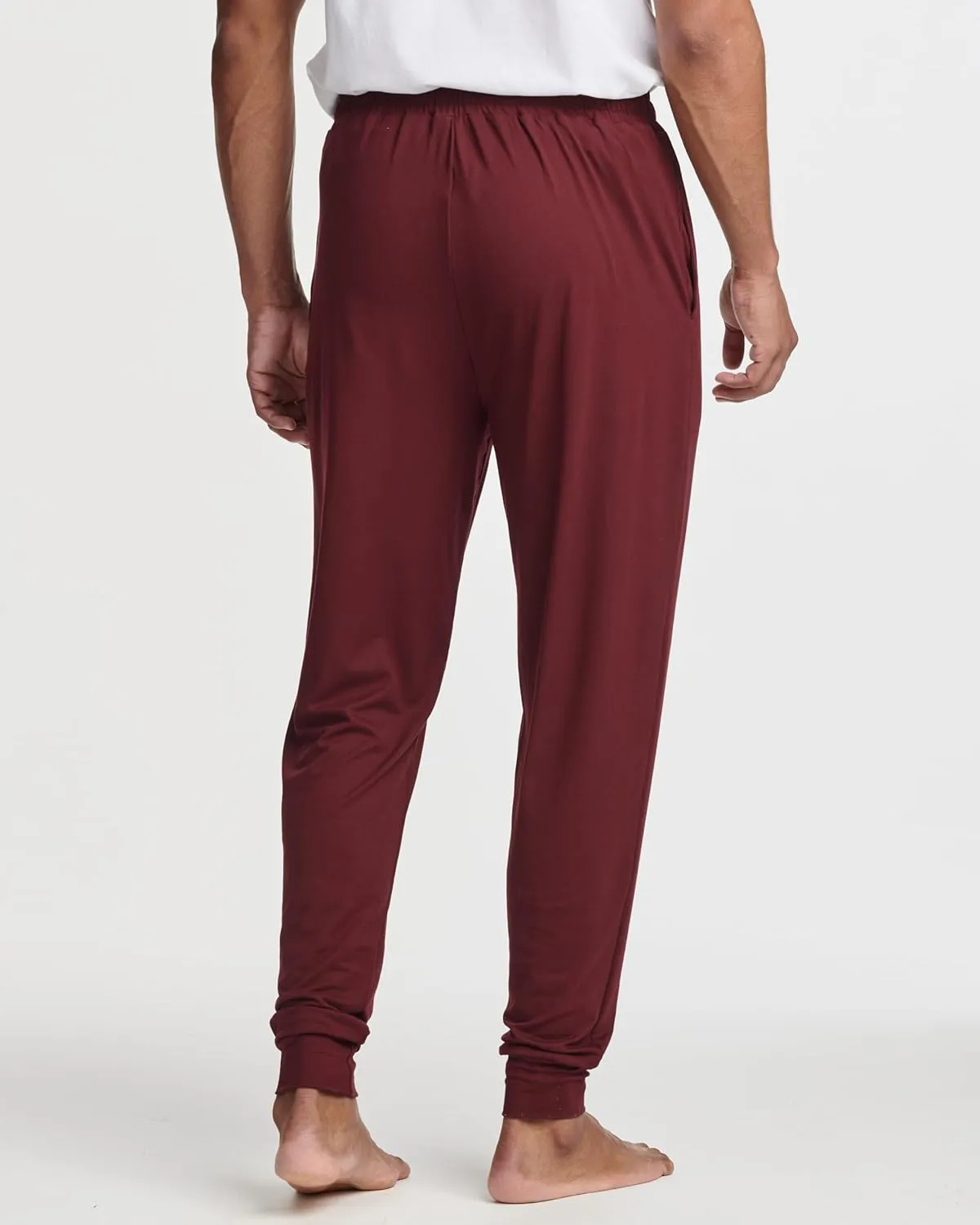 Real Essentials 3 Pack: Men's Soft Lounge Sleep Joggers - Pajama Pants Drawstring & Pockets (Available in Big & Tall)