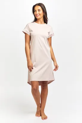 Supima Cotton Silk Trim Nightie - Pink