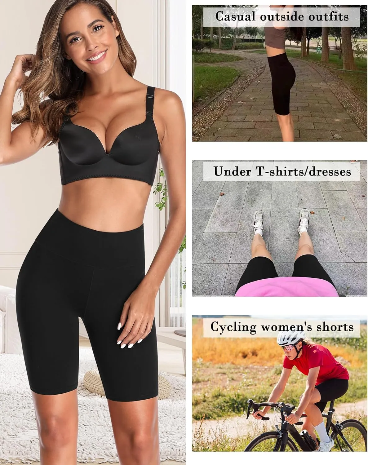 UMMISS Cotton Boy Shorts Underwear for Women High Waisted Biker Shorts Tummy Control Boxer Briefs Pack