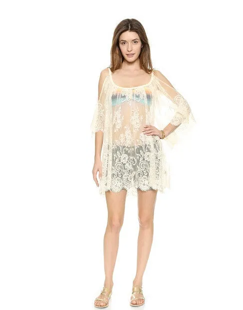 VenusFox Off shoulder lace Nightgown Sexy Lingerie