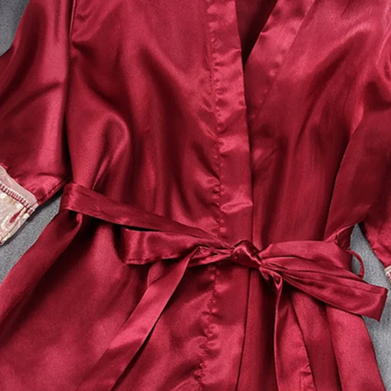 VenusFox Women Pajamas Sets Sexy Nightgown Satin Sleepwear Nightdress Night Gown Sleeveless Slings Shorts Homewear XXL #F