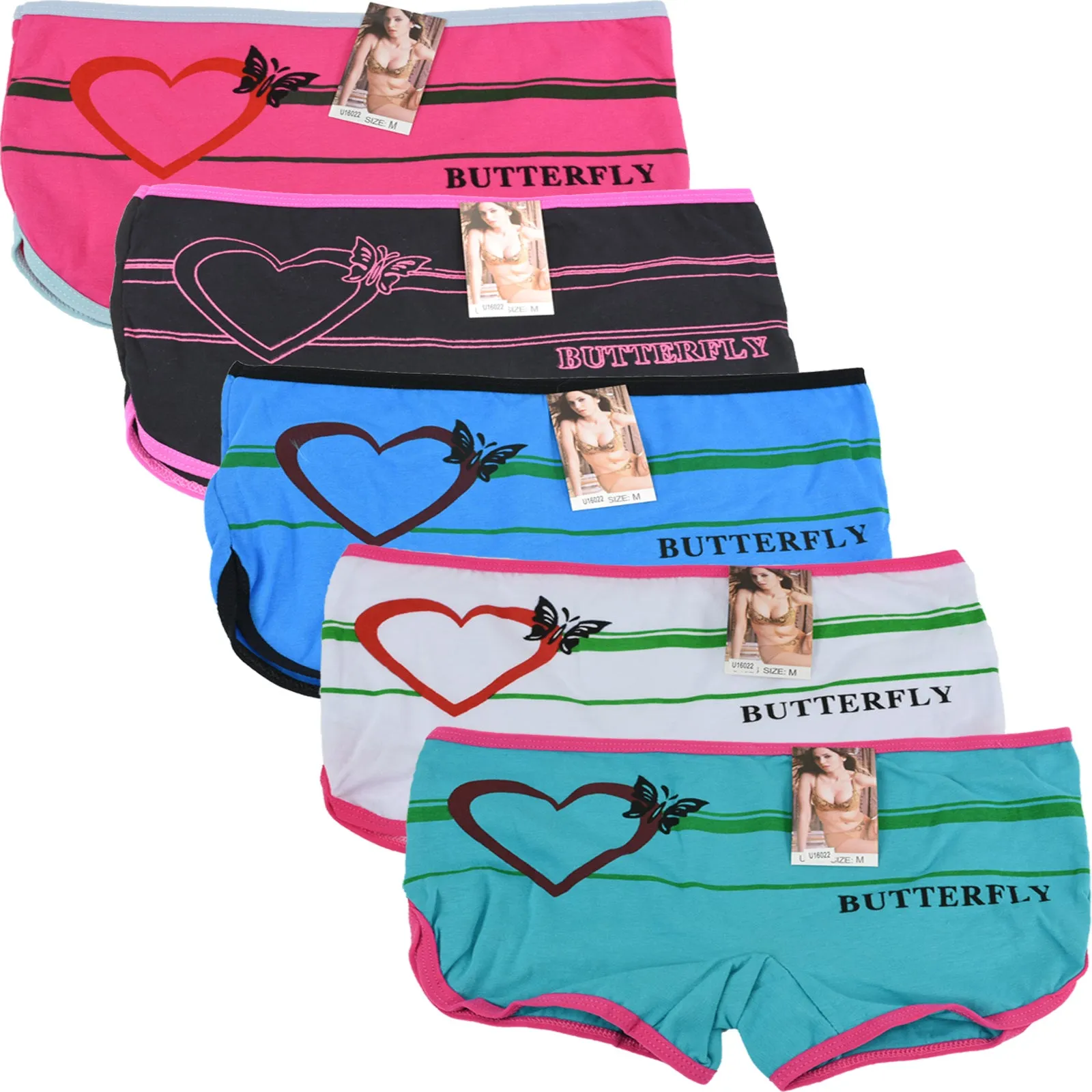 Wholesale Lady Shortie Panty Boyshorts, U16022
