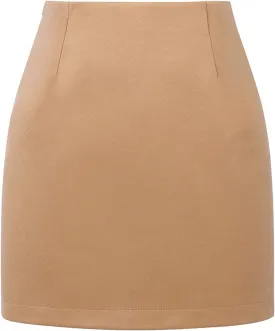 Women Mini Skirt Plaid Wool Skirt Spring High Waist Bodycon Pencil Short Skirts Tartan Skirt