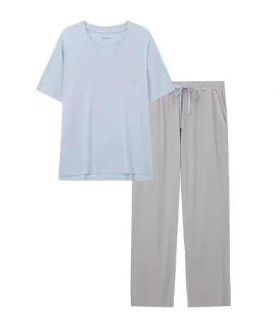 Women's Modal Free-Cut Seamless Short Sleeved Sleepwear Set