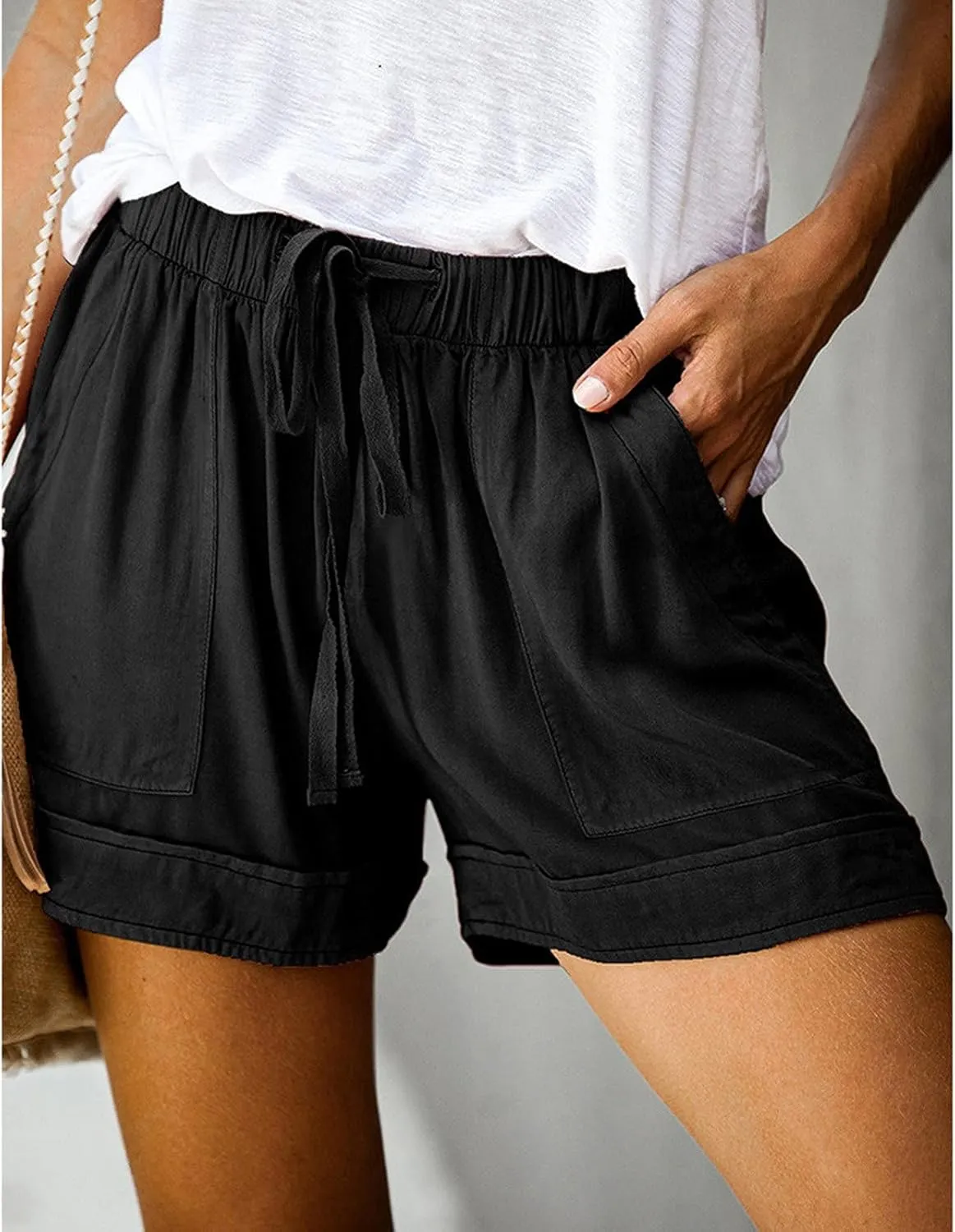 Women's Shorts Chino Bermuda Short Comfy Activewear Loose Pull-On Shorts Loungewear Cruise Outfits for Women 2025