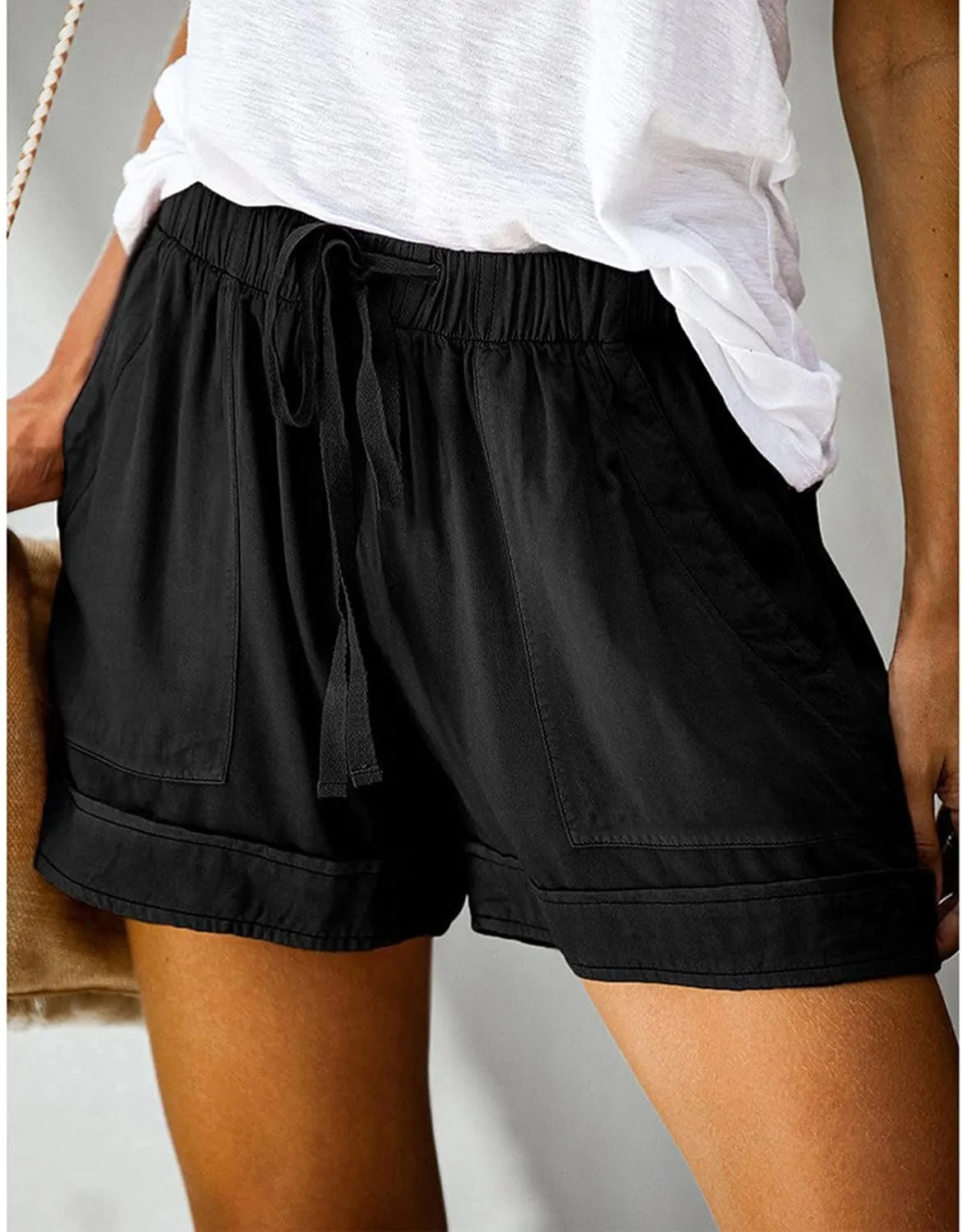 Women's Shorts Chino Bermuda Short Comfy Activewear Loose Pull-On Shorts Loungewear Cruise Outfits for Women 2025