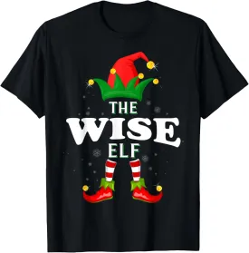 Xmas Wise Elf Family Matching Christmas Pajama T-Shirt