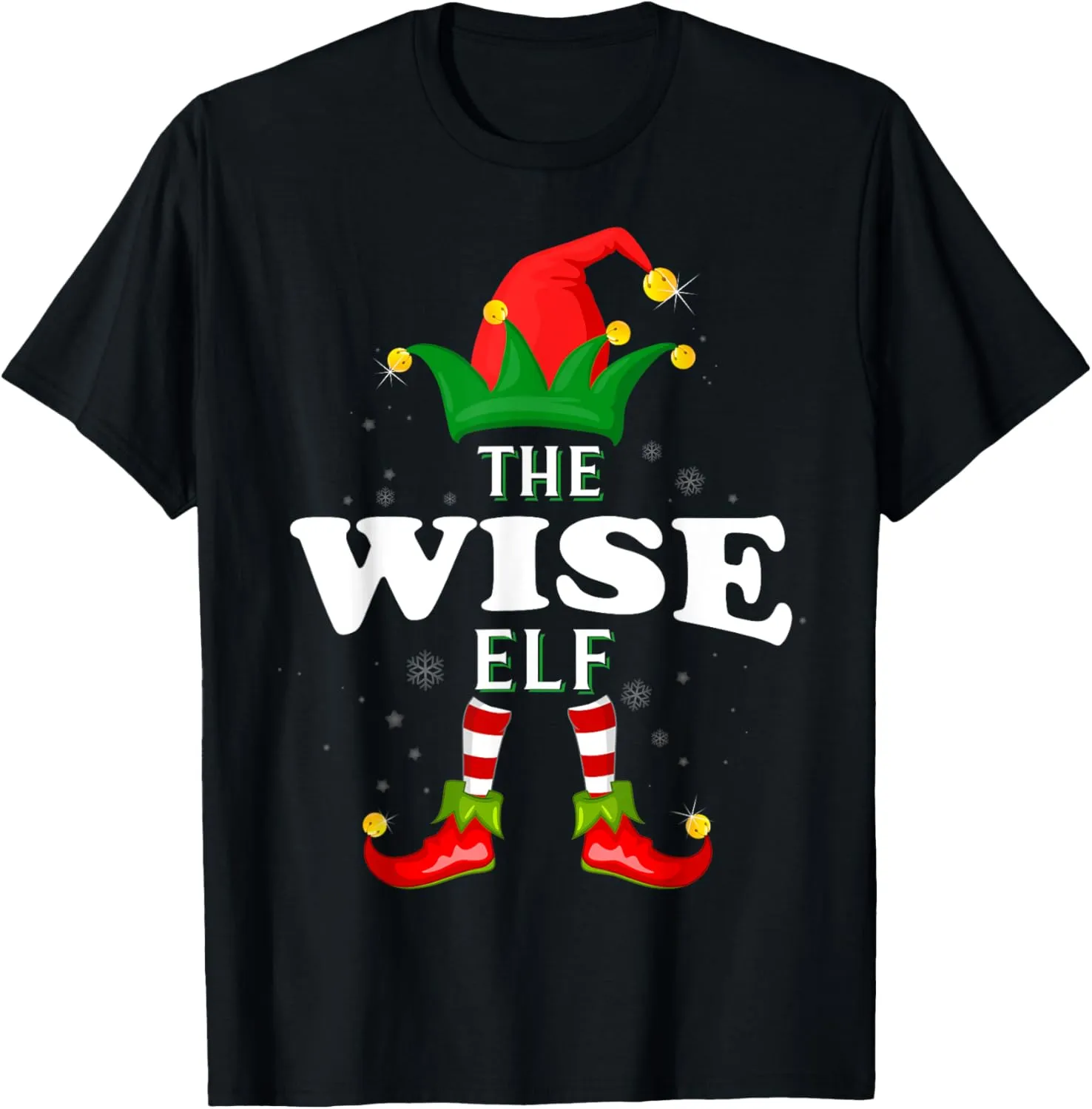 Xmas Wise Elf Family Matching Christmas Pajama T-Shirt
